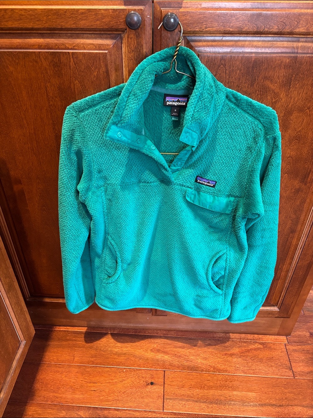Patagonia Teal Snap‑T Fleece Pullover